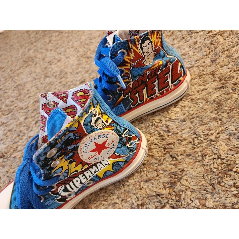 Converse Chuck Taylor Superman Man of Steel DC Comics High Top Youth Size 13